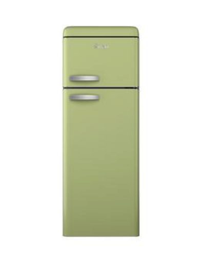 Swan Sr11010G 55Cm Retro Top Mount Fridge Freezer - Green